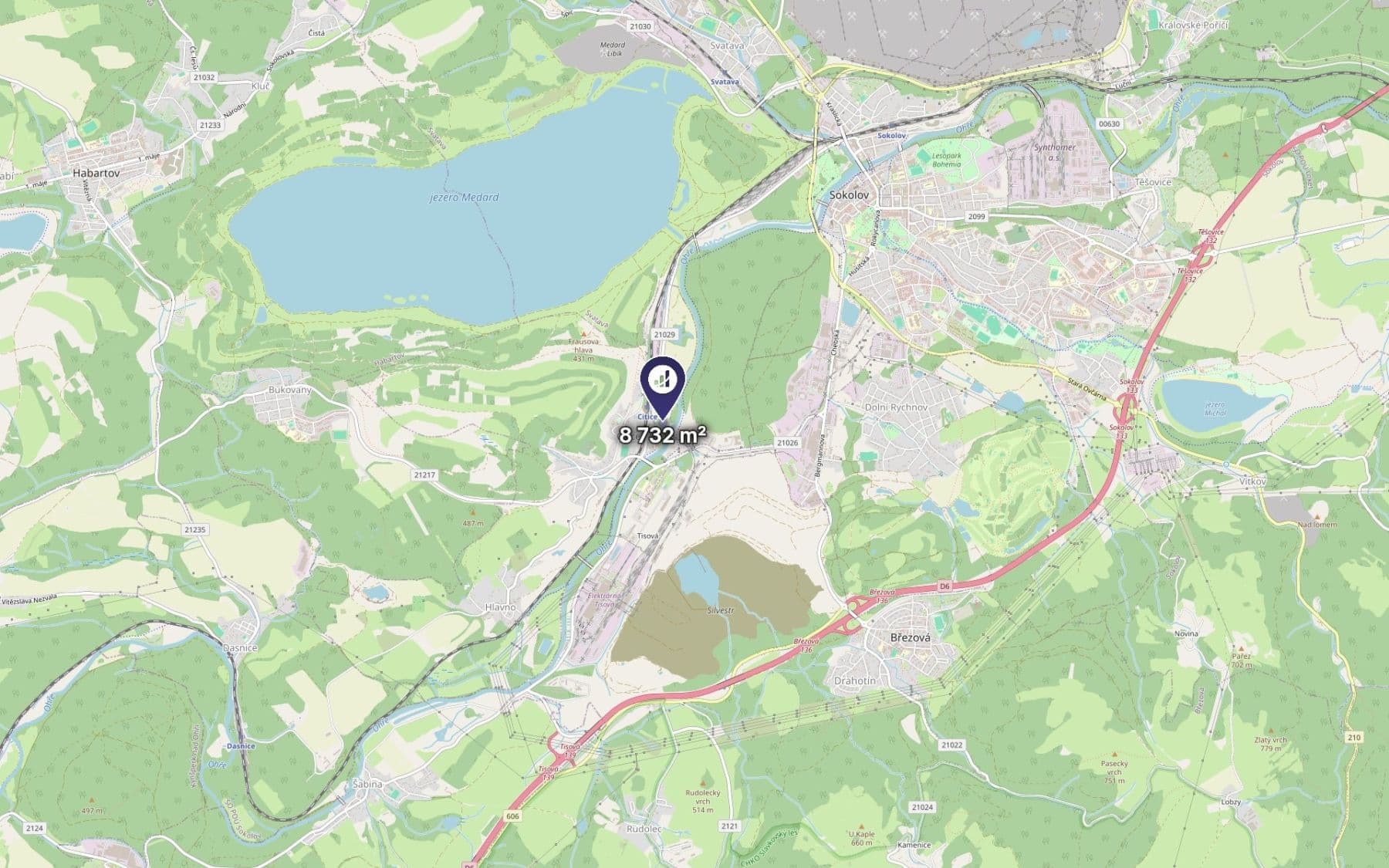 plot for sale, 8,732 m², Citice, Karlovarský Region plot for sale, 8,732 m², Citice, Karlovarský Region