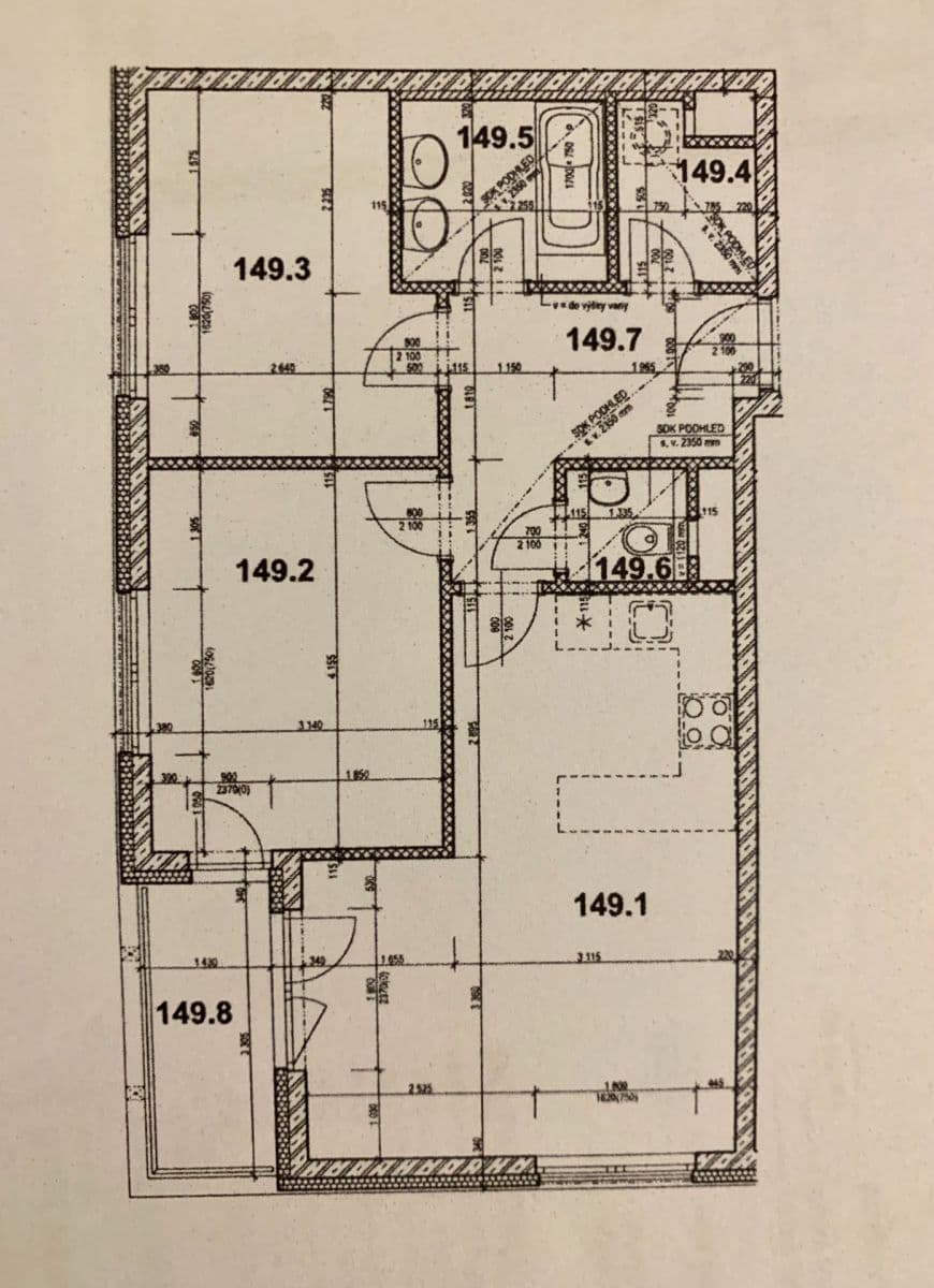 2 bedroom with open-plan kitchen flat to rent, 71 m², K Metru, Prague, Prague 2 bedroom with open-plan kitchen flat to rent, 71 m², K Metru, Prague, Prague