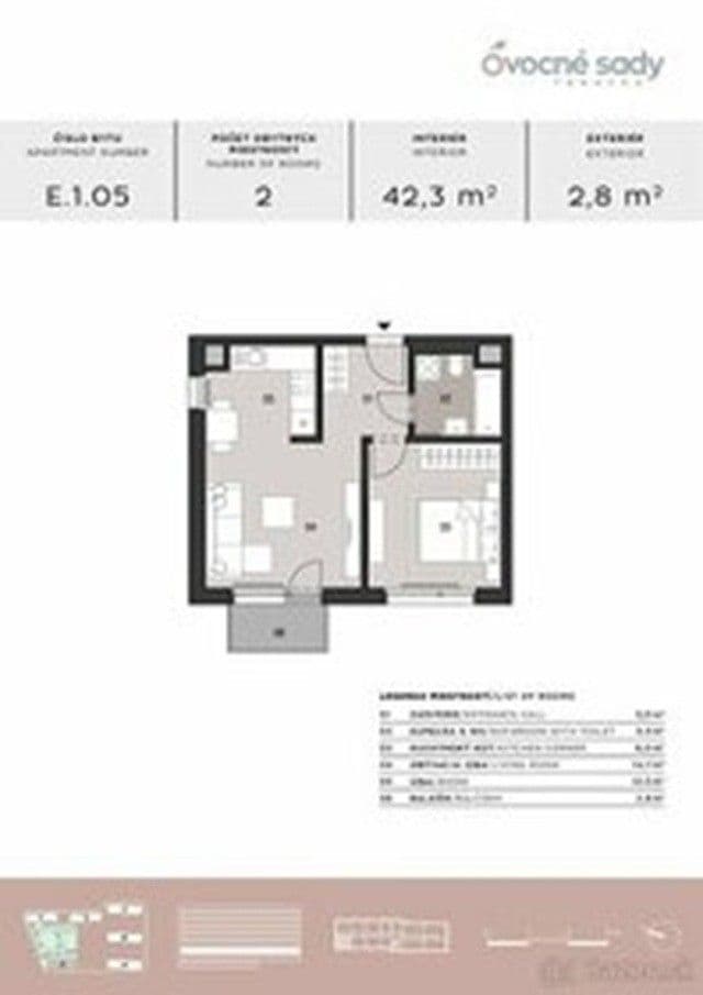 2 bedroom flat to rent, 45 m², Ivanská cesta, Ružinov, Bratislavský Region 2 bedroom flat to rent, 45 m², Ivanská cesta, Ružinov, Bratislavský Region