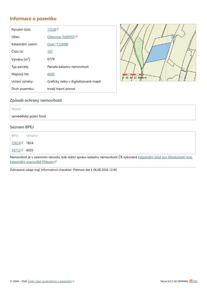 plot for sale, 28,997 m², Obecnice, Středočeský Region plot for sale, 28,997 m², Obecnice, Středočeský Region