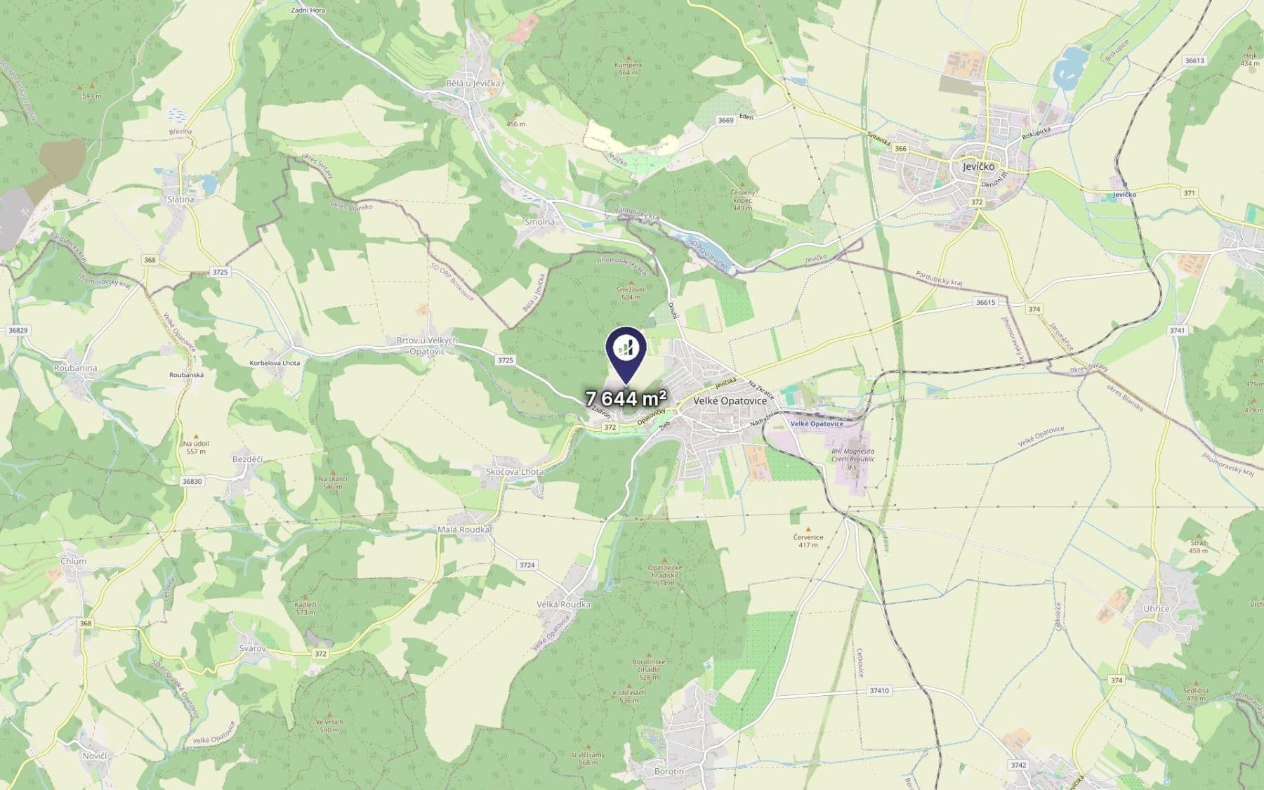 plot for sale, 1,433 m², Velké Opatovice, Jihomoravský Region plot for sale, 1,433 m², Velké Opatovice, Jihomoravský Region