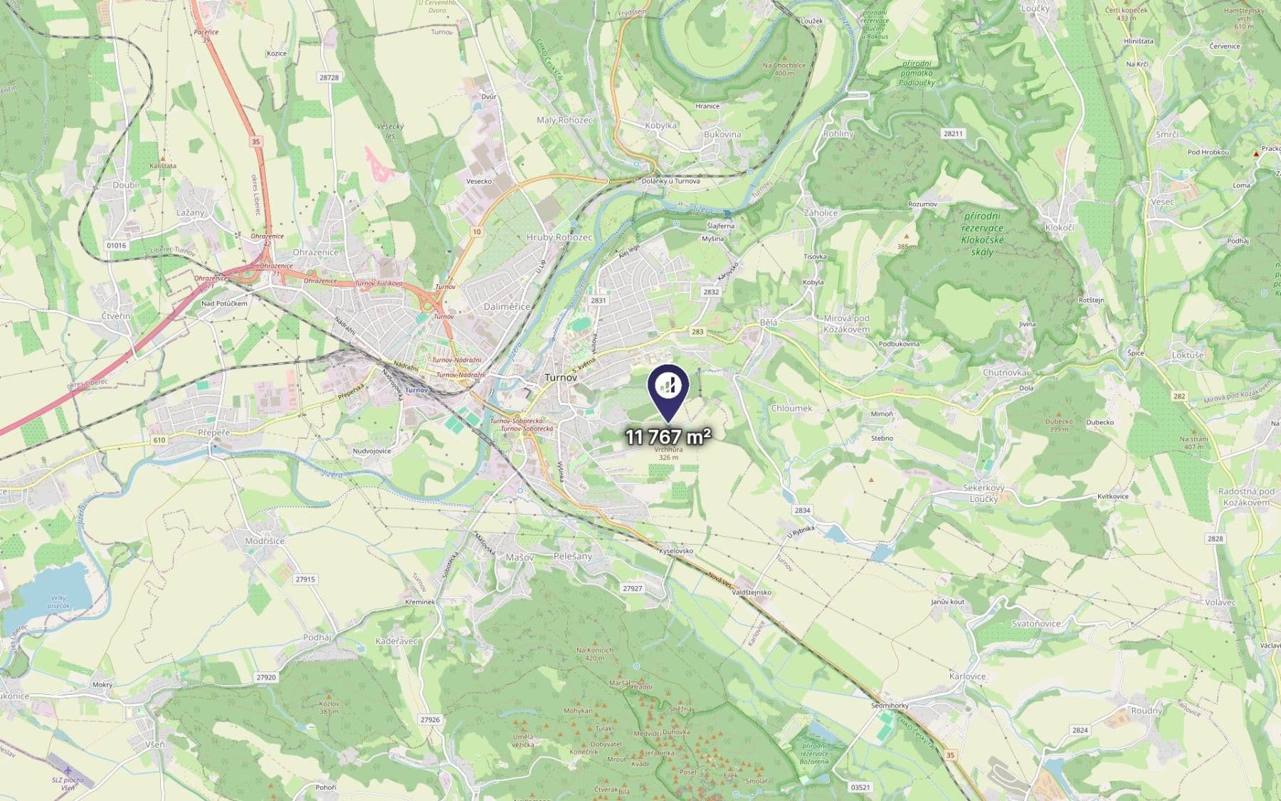 plot for sale, 11,767 m², Turnov, Liberecký Region plot for sale, 11,767 m², Turnov, Liberecký Region