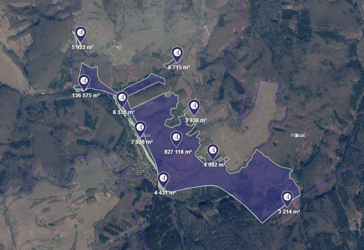 plot for sale, 12,348 m², Lípa, Zlínský Region plot for sale, 12,348 m², Lípa, Zlínský Region