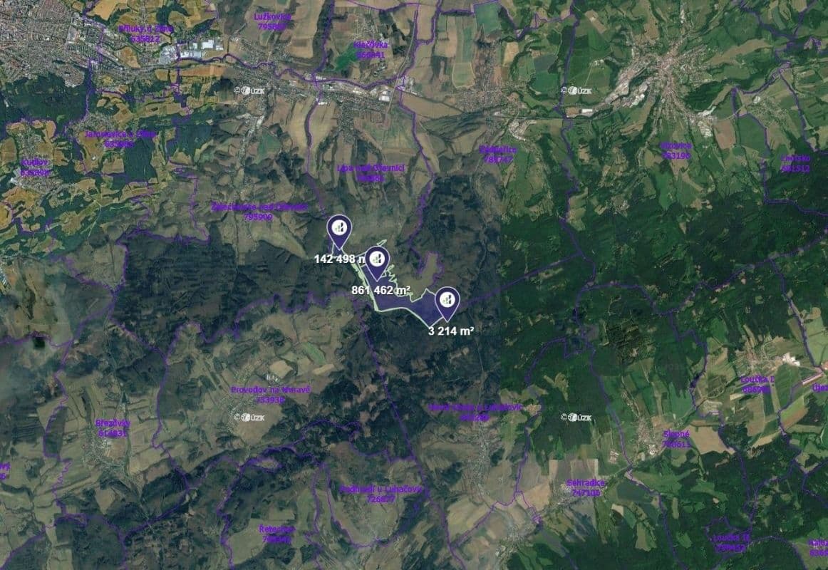 plot for sale, 12,348 m², Lípa, Zlínský Region plot for sale, 12,348 m², Lípa, Zlínský Region