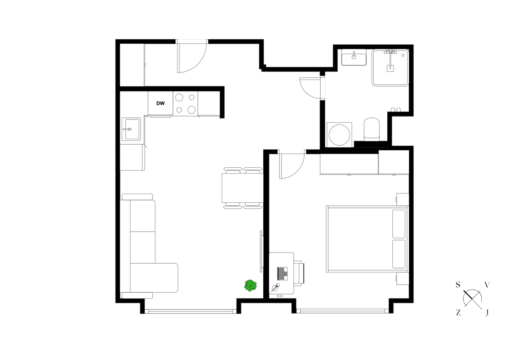 1 bedroom with open-plan kitchen flat for sale, 42 m², Ruská, Prague, Prague 1 bedroom with open-plan kitchen flat for sale, 42 m², Ruská, Prague, Prague