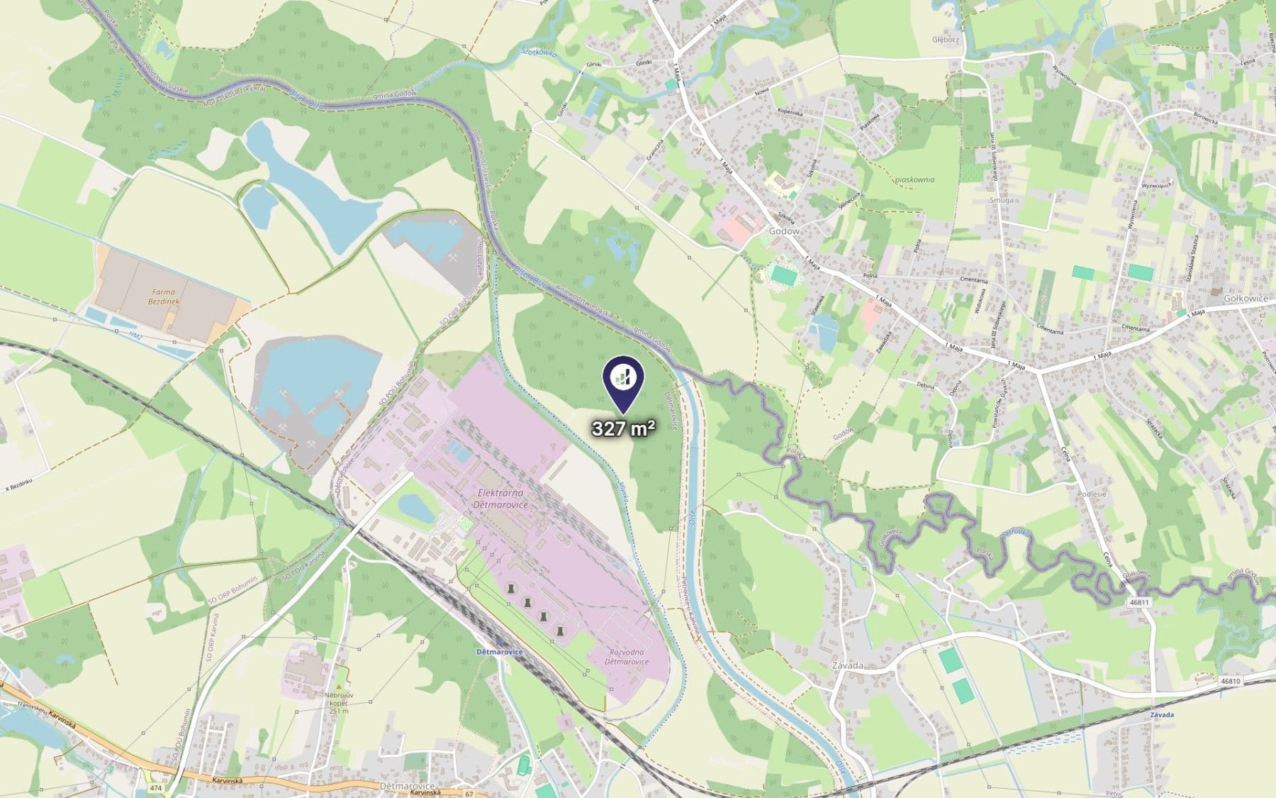 plot for sale, 327 m², Dětmarovice, Moravskoslezský Region plot for sale, 327 m², Dětmarovice, Moravskoslezský Region