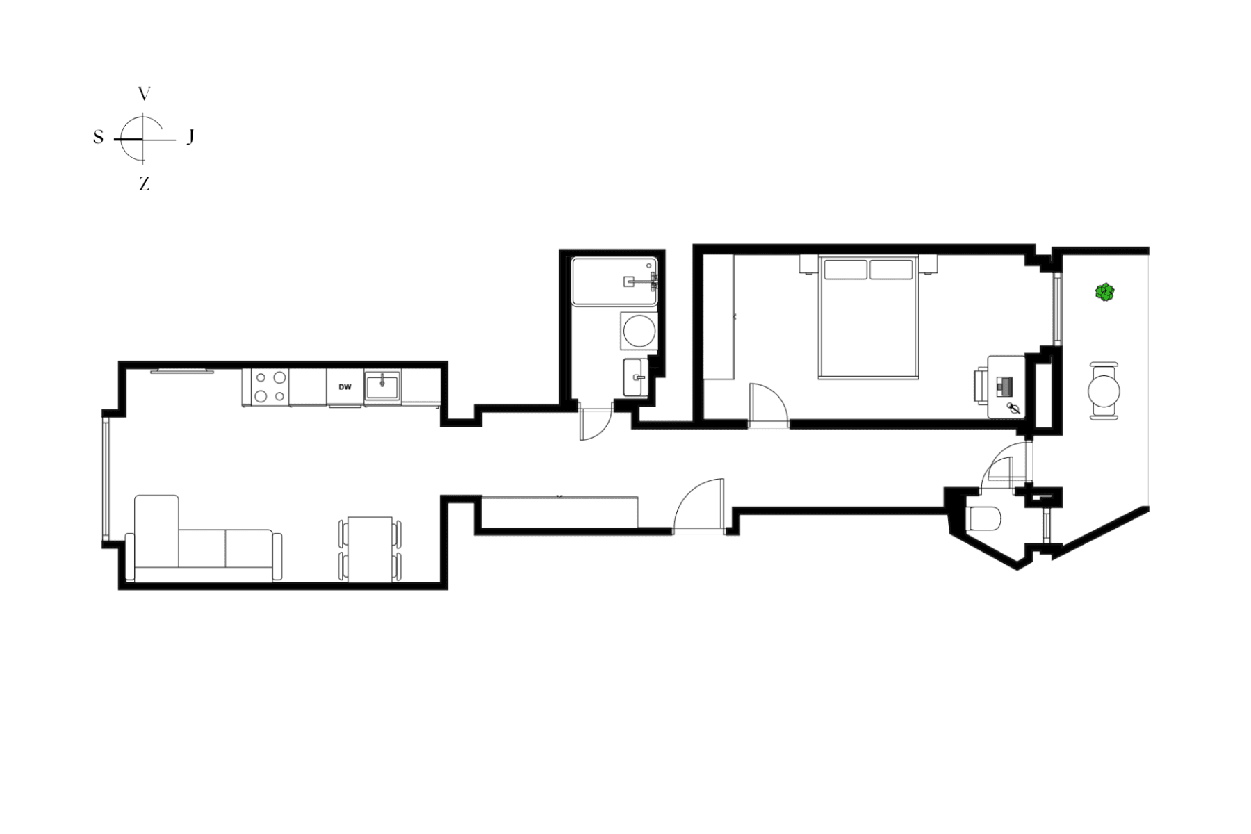 1 bedroom with open-plan kitchen flat for sale, 56 m², Francouzská, Prague, Prague 1 bedroom with open-plan kitchen flat for sale, 56 m², Francouzská, Prague, Prague