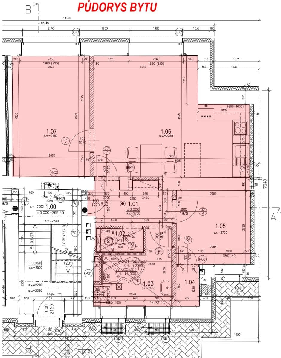 2 bedroom with open-plan kitchen flat to rent, 58 m², Vlnitá, Prague, Prague 2 bedroom with open-plan kitchen flat to rent, 58 m², Vlnitá, Prague, Prague