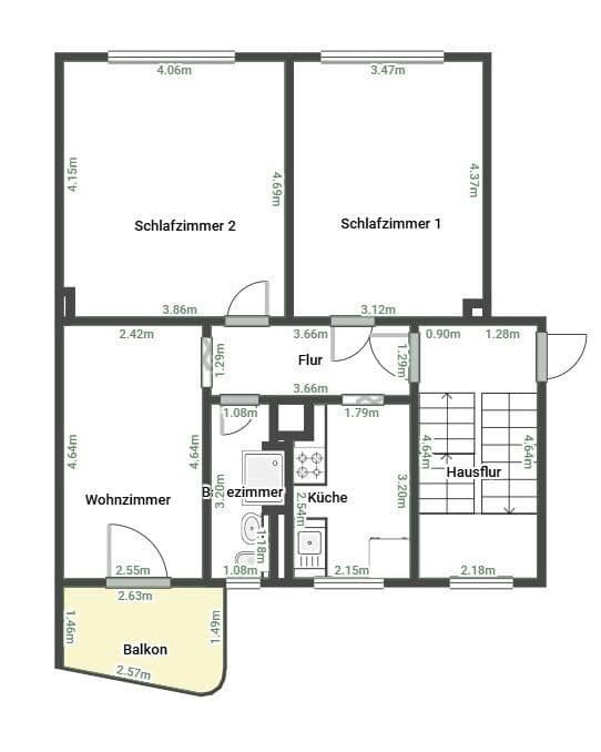 3 bedroom flat to rent, 67 m², Göttingstr, Hildesheim, Lower Saxony 3 bedroom flat to rent, 67 m², Göttingstr, Hildesheim, Lower Saxony