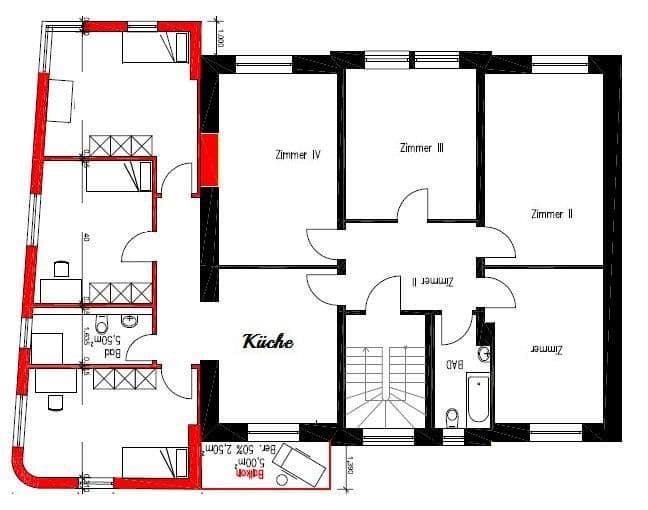 7 bedroom flat to rent, 165 m², Marburger Straße 32, Gießen, Hesse 7 bedroom flat to rent, 165 m², Marburger Straße 32, Gießen, Hesse