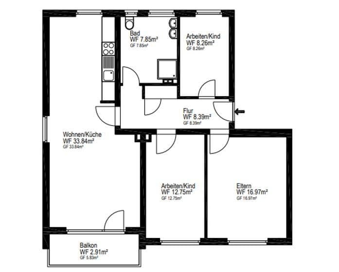 4 bedroom flat for sale, 90 m², Ingolstadt, Bavaria 4 bedroom flat for sale, 90 m², Ingolstadt, Bavaria