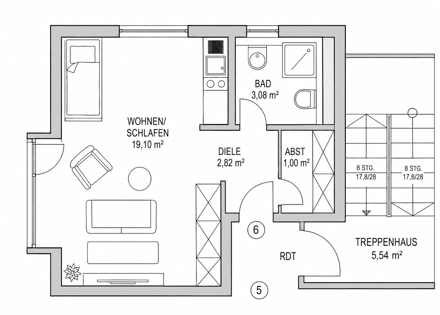 1 bedroom flat to rent, 27 m², Am Bahnhof 71, Frankenberg/Sachsen, Saxony 1 bedroom flat to rent, 27 m², Am Bahnhof 71, Frankenberg/Sachsen, Saxony