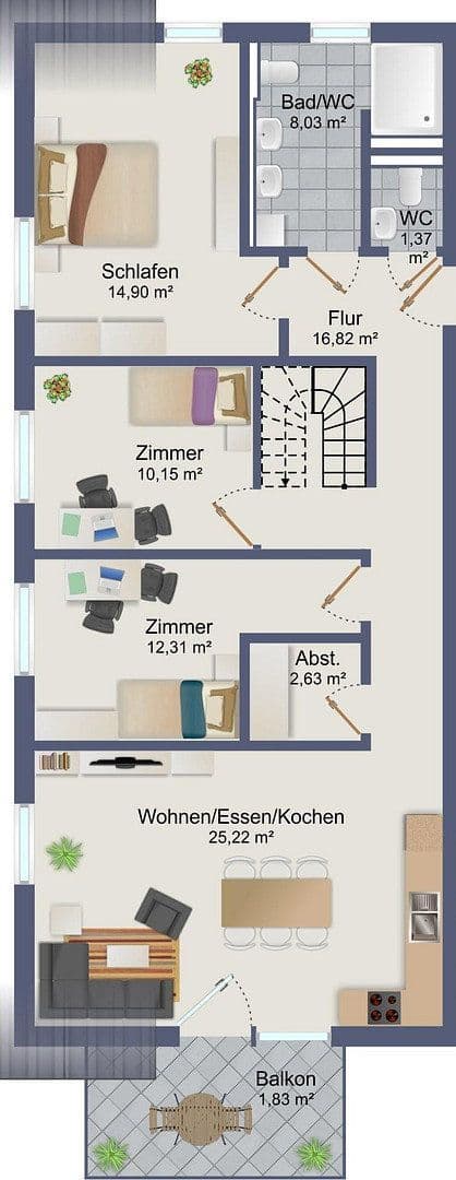 5 bedroom with open-plan kitchen flat for sale, 133 m², Gäustraße 24, Rottenburg am Neckar, Baden-Württemberg 5 bedroom with open-plan kitchen flat for sale, 133 m², Gäustraße 24, Rottenburg am Neckar, Baden-Württemberg
