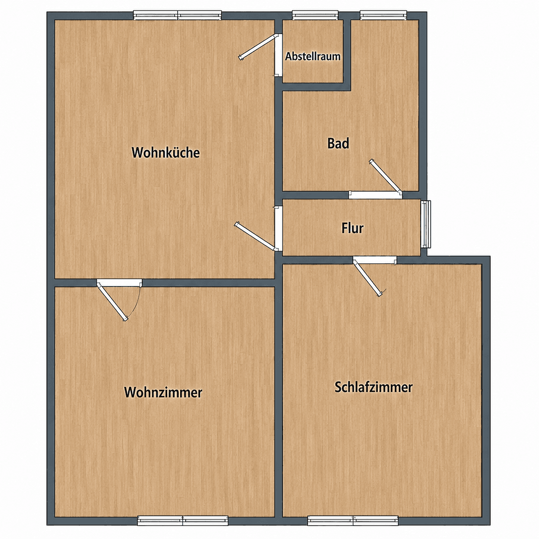 1 bedroom with open-plan kitchen flat to rent, 52 m², Velbert, North Rhine-Westphalia 1 bedroom with open-plan kitchen flat to rent, 52 m², Velbert, North Rhine-Westphalia