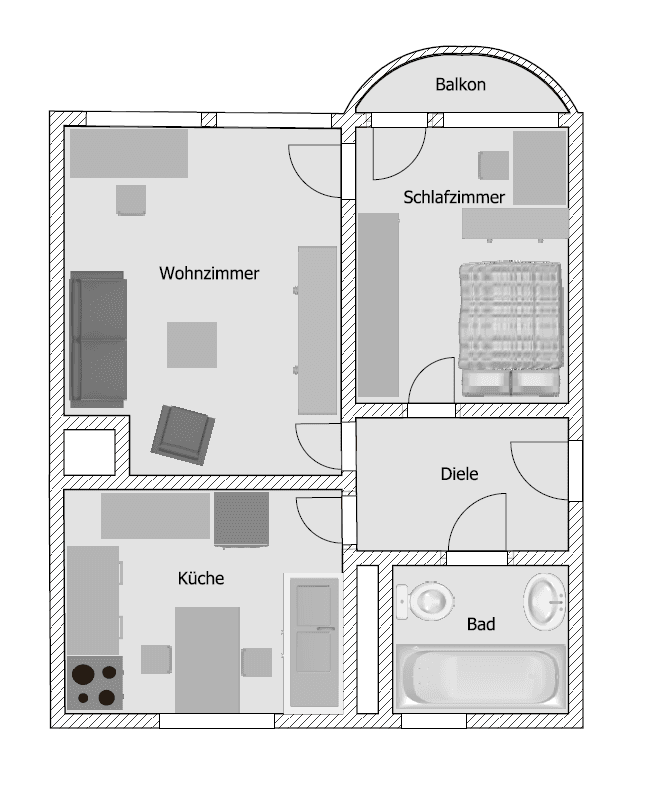 2 bedroom flat to rent, 43 m², Hinter den Ulmen 24, Frankfurt am main, Hesse 2 bedroom flat to rent, 43 m², Hinter den Ulmen 24, Frankfurt am main, Hesse