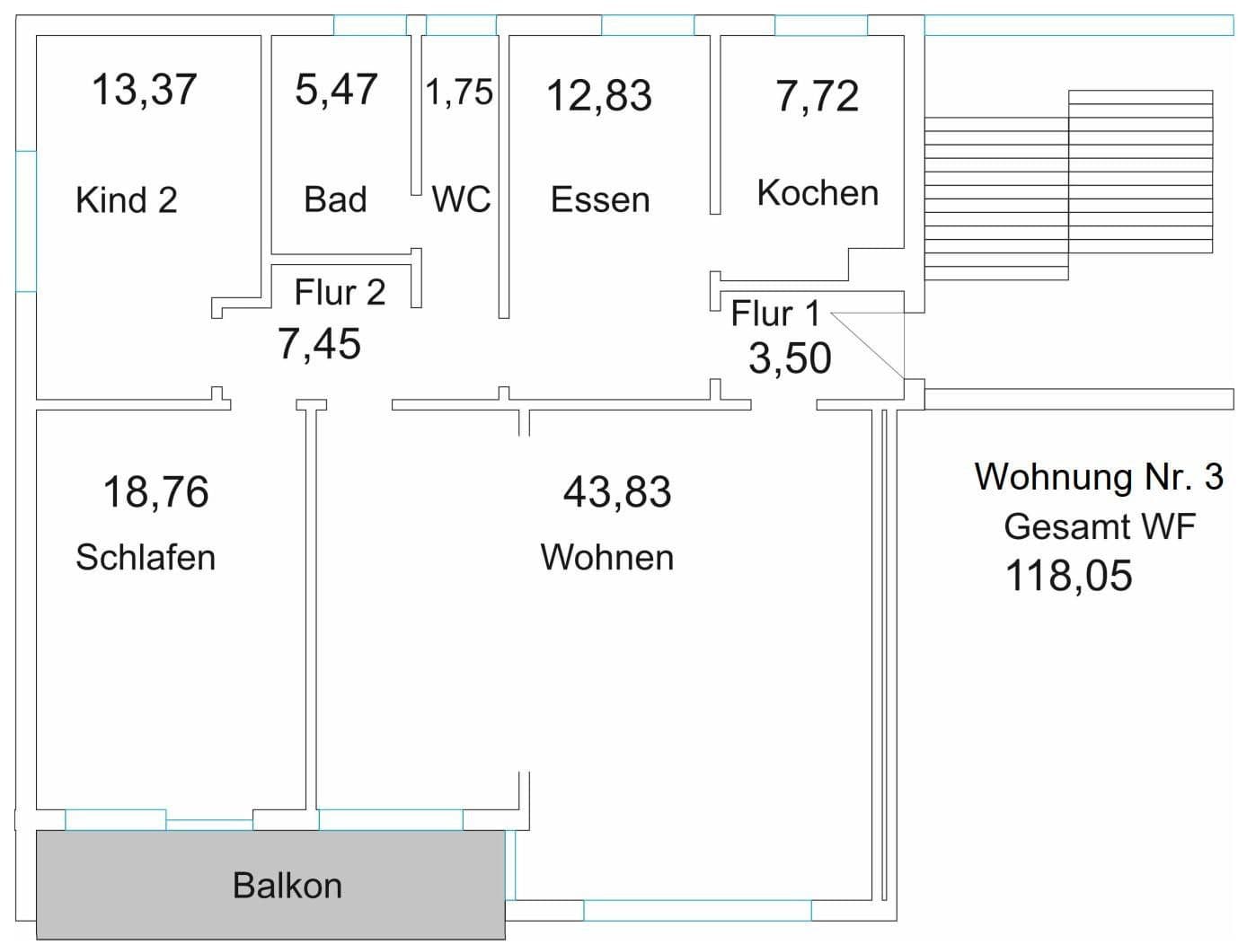2 bedroom with open-plan kitchen flat to rent, 120 m², Gänsweg 4, Neu-Ulm, Bavaria 2 bedroom with open-plan kitchen flat to rent, 120 m², Gänsweg 4, Neu-Ulm, Bavaria