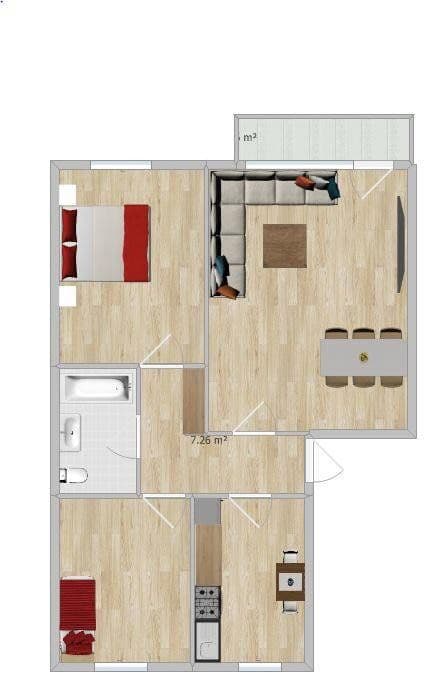3 bedroom flat to rent, 71 m², Gutenbergstr. 5, Bremerhaven, Bremen 3 bedroom flat to rent, 71 m², Gutenbergstr. 5, Bremerhaven, Bremen