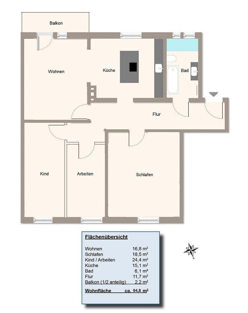 4 bedroom flat for sale, 95 m², Hamburg, Hamburg 4 bedroom flat for sale, 95 m², Hamburg, Hamburg