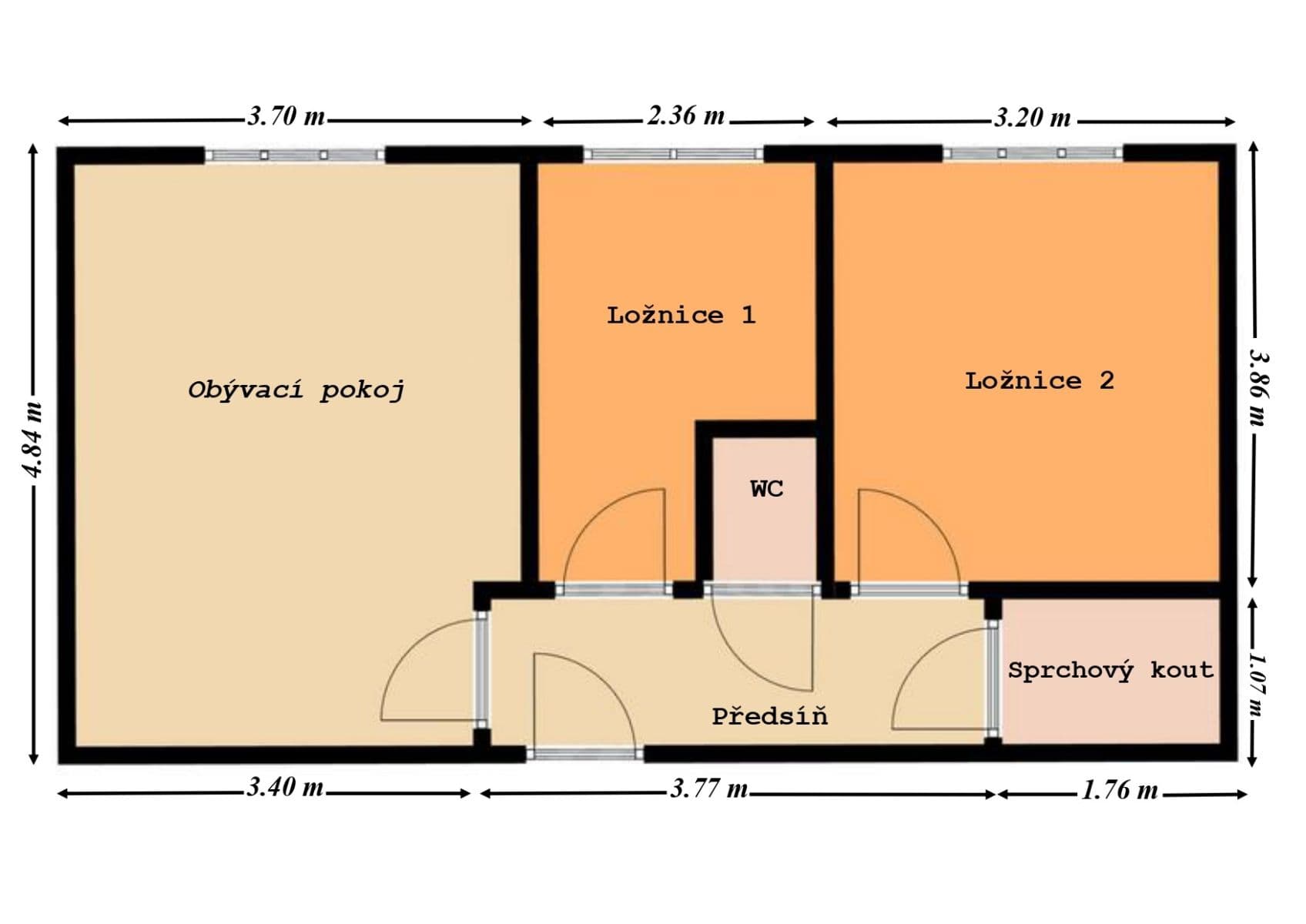 2 bedroom with open-plan kitchen flat for sale, 51 m², Jičínská, Mladá Boleslav, Středočeský Region 2 bedroom with open-plan kitchen flat for sale, 51 m², Jičínská, Mladá Boleslav, Středočeský Region