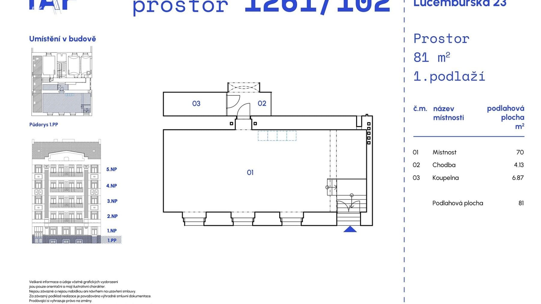 non-residential property for sale, 81 m², Lucemburská, Prague, Prague non-residential property for sale, 81 m², Lucemburská, Prague, Prague