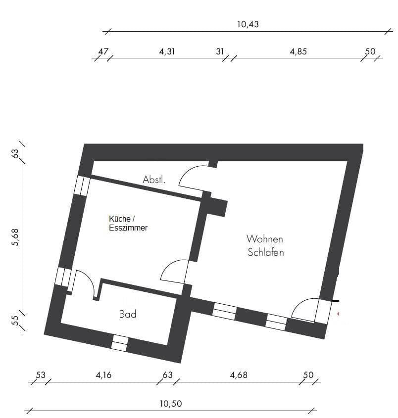 2 bedroom flat to rent, 53 m², Bruchsal, Baden-Württemberg 2 bedroom flat to rent, 53 m², Bruchsal, Baden-Württemberg