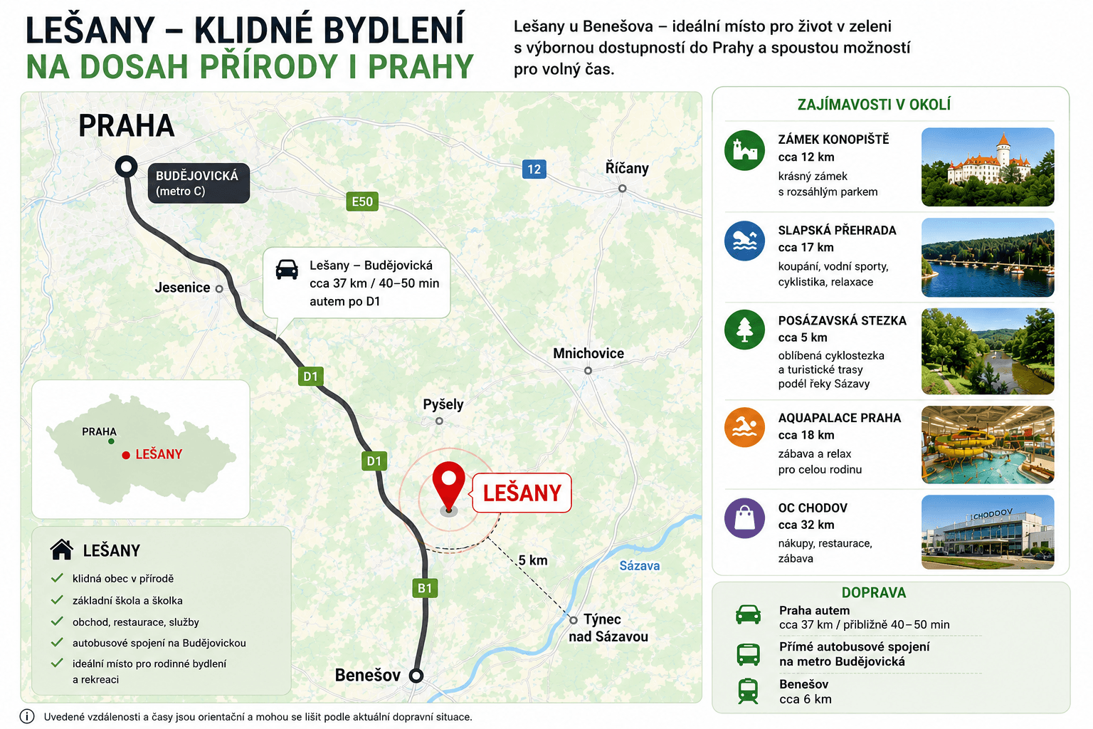 plot to rent, 735 m², Lešany, Středočeský Region plot to rent, 735 m², Lešany, Středočeský Region