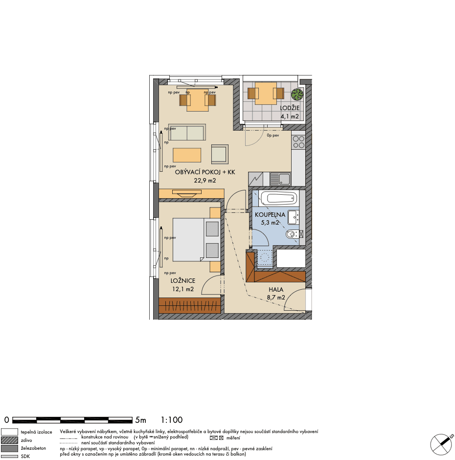 1 bedroom with open-plan kitchen flat to rent, 52 m², Jankovcova, Prague, Prague 1 bedroom with open-plan kitchen flat to rent, 52 m², Jankovcova, Prague, Prague