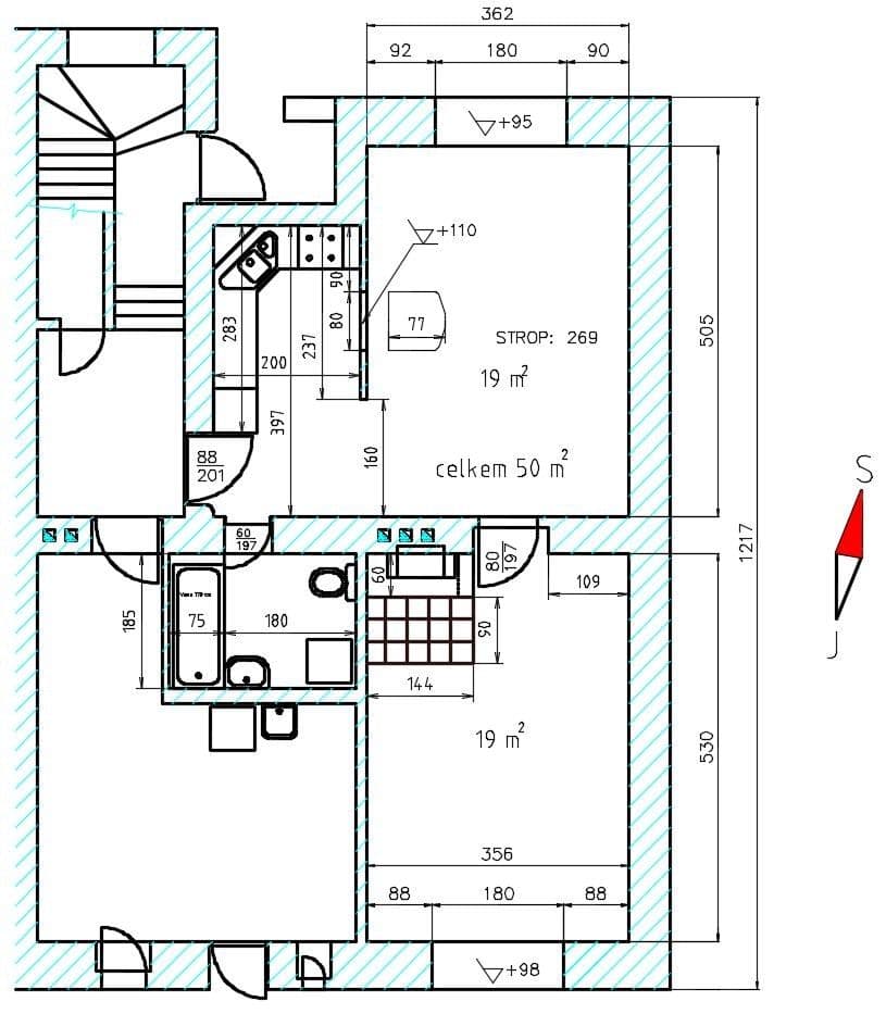 1 bedroom with open-plan kitchen flat to rent, 50 m², Šultysova, Prague, Prague 1 bedroom with open-plan kitchen flat to rent, 50 m², Šultysova, Prague, Prague