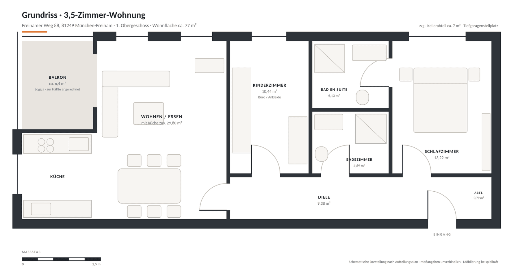 3 bedroom flat to rent, 79 m², Freihamer Weg 88, München, Bavaria 3 bedroom flat to rent, 79 m², Freihamer Weg 88, München, Bavaria