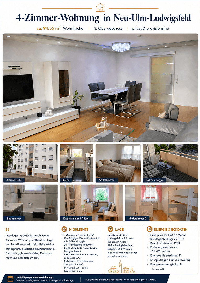 4 bedroom flat for sale, 95 m², Neu-Ulm, Bavaria 4 bedroom flat for sale, 95 m², Neu-Ulm, Bavaria