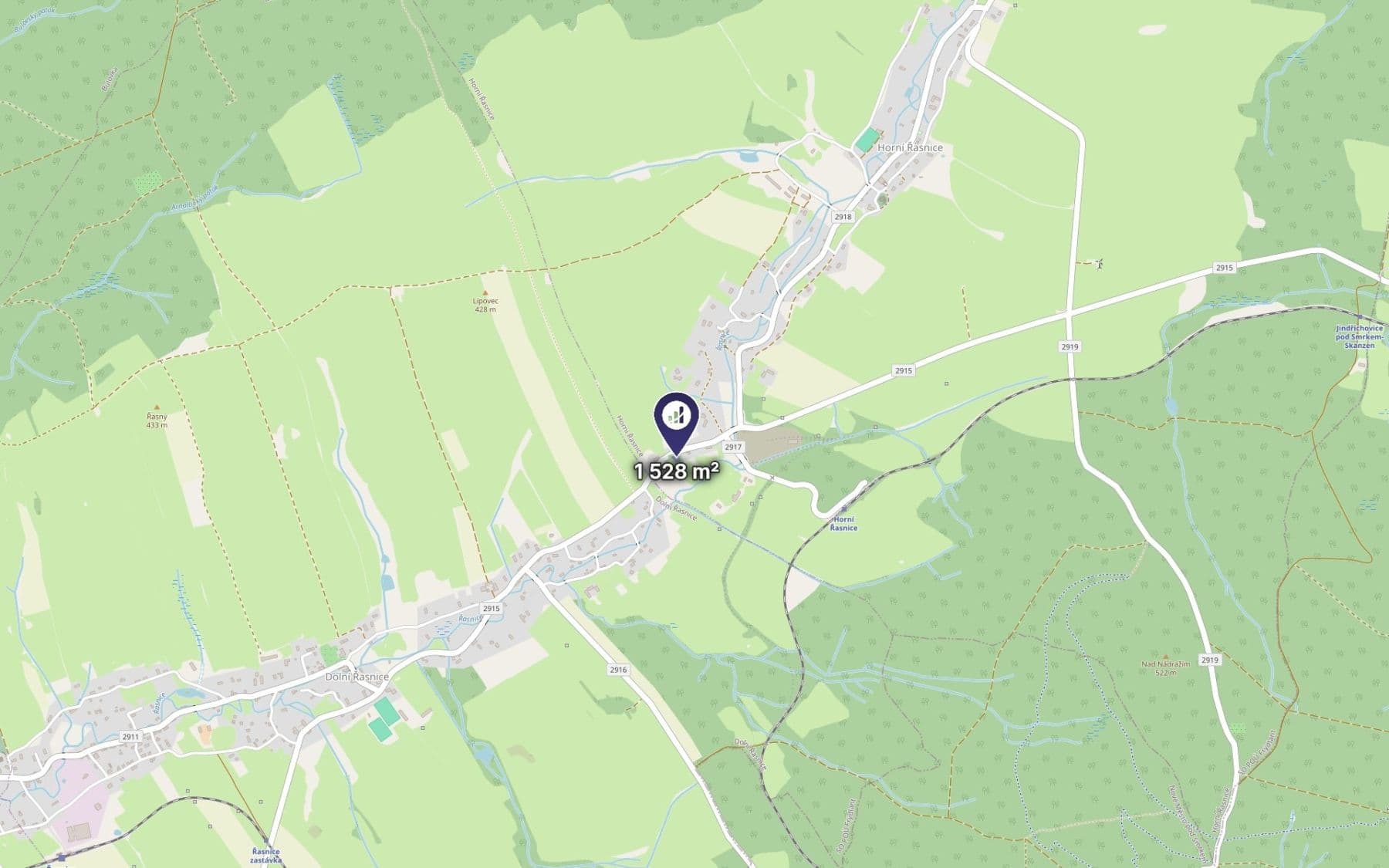 plot for sale, 1,528 m², Horní Řasnice, Liberecký Region plot for sale, 1,528 m², Horní Řasnice, Liberecký Region