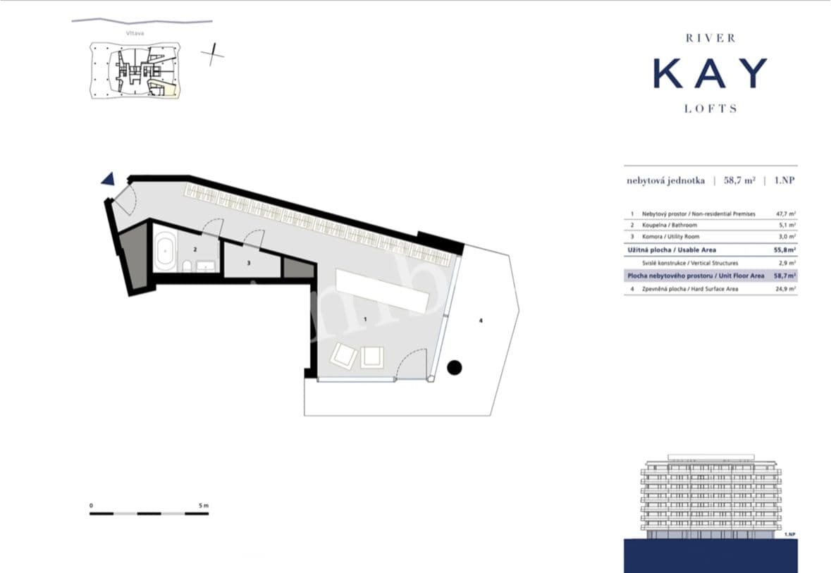 non-residential property for sale, 58 m², Karolinská, Prague, Prague non-residential property for sale, 58 m², Karolinská, Prague, Prague