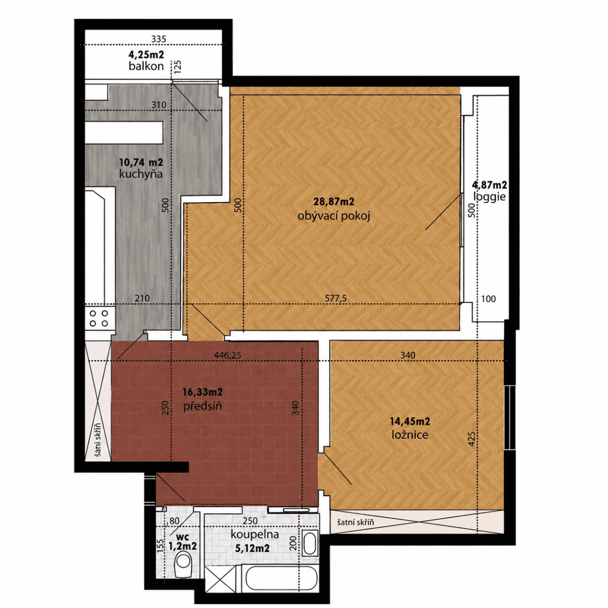 1 bedroom with open-plan kitchen flat for sale, 89 m², Česká, Prague, Prague 1 bedroom with open-plan kitchen flat for sale, 89 m², Česká, Prague, Prague