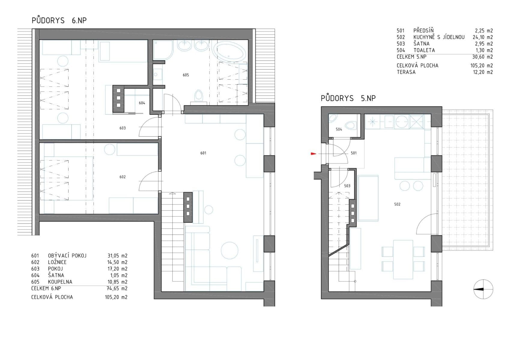 3 bedroom with open-plan kitchen flat for sale, 105 m², Gorkého, Brno, Jihomoravský Region 3 bedroom with open-plan kitchen flat for sale, 105 m², Gorkého, Brno, Jihomoravský Region