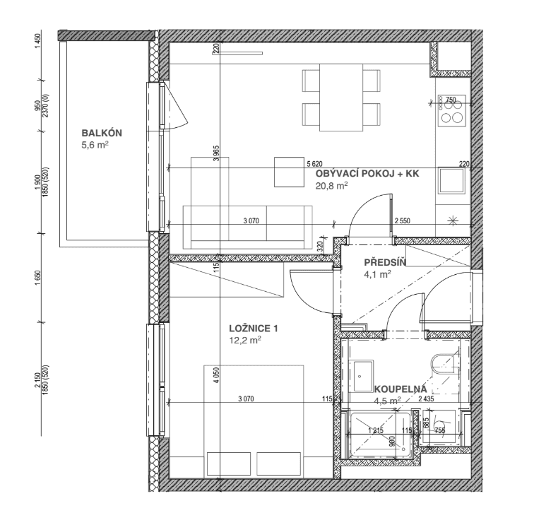 1 bedroom with open-plan kitchen flat to rent, 45 m², Hodkovická, Prague, Prague 1 bedroom with open-plan kitchen flat to rent, 45 m², Hodkovická, Prague, Prague