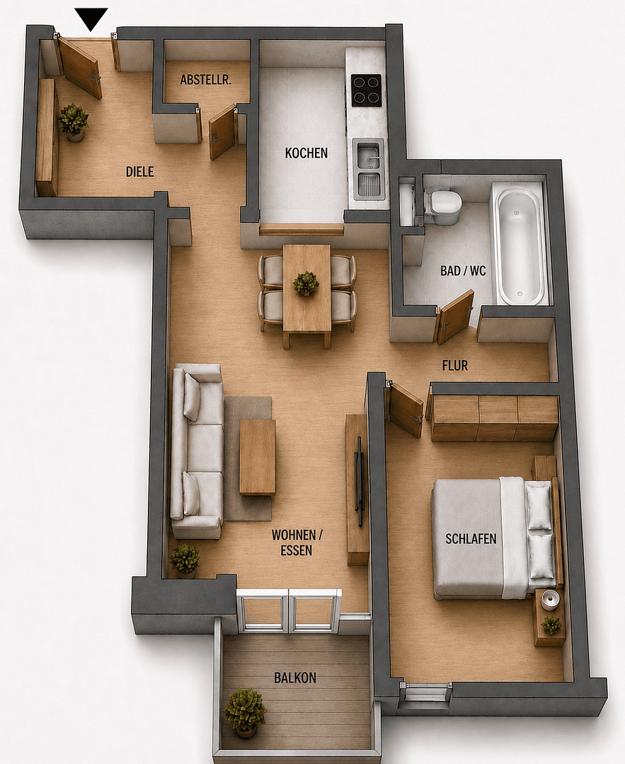 2 bedroom flat to rent, 48 m², Rosmarinweg 3, Fürth, Bavaria 2 bedroom flat to rent, 48 m², Rosmarinweg 3, Fürth, Bavaria