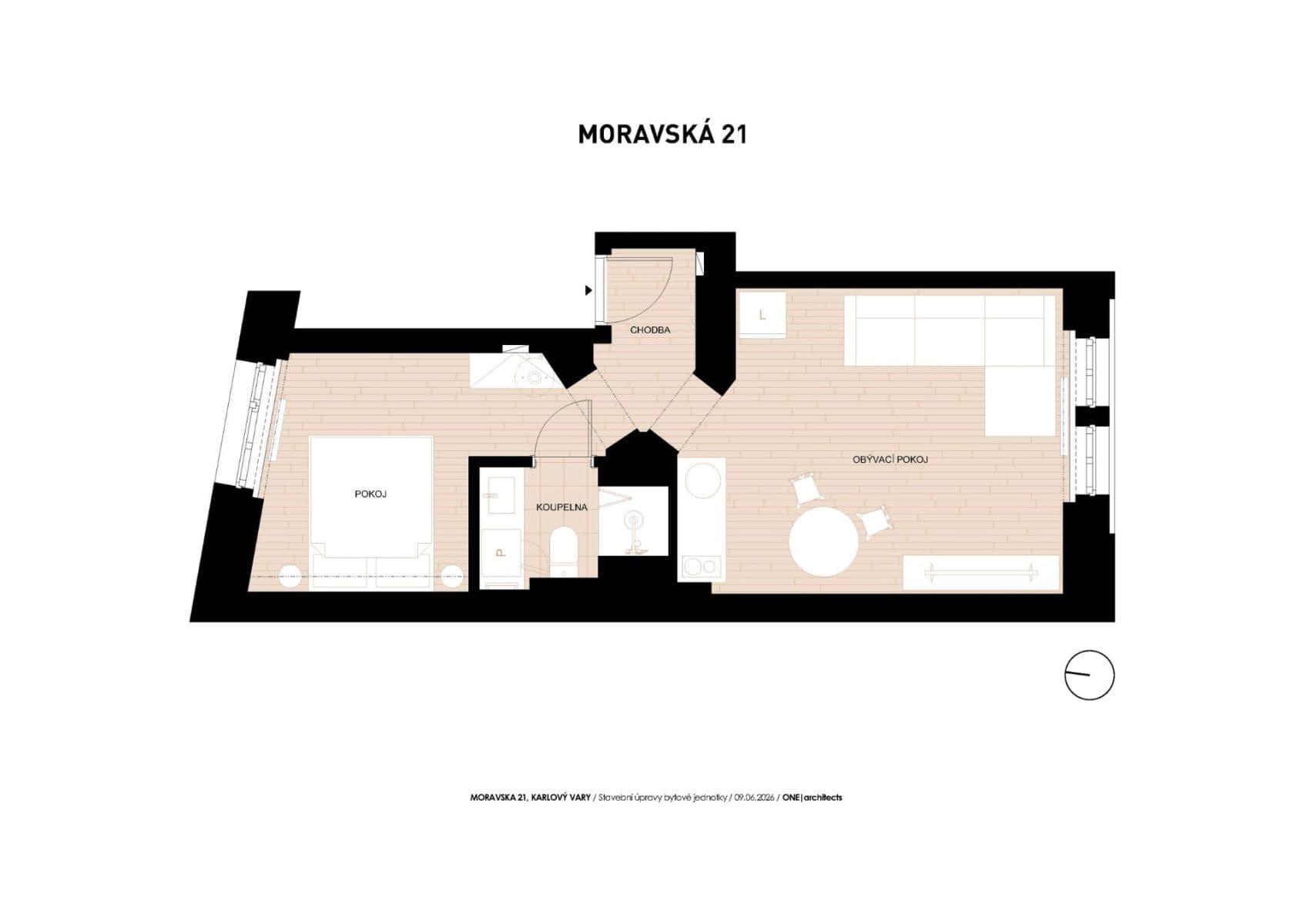 1 bedroom with open-plan kitchen flat to rent, 36 m², Moravská, Karlovy Vary, Karlovarský Region 1 bedroom with open-plan kitchen flat to rent, 36 m², Moravská, Karlovy Vary, Karlovarský Region