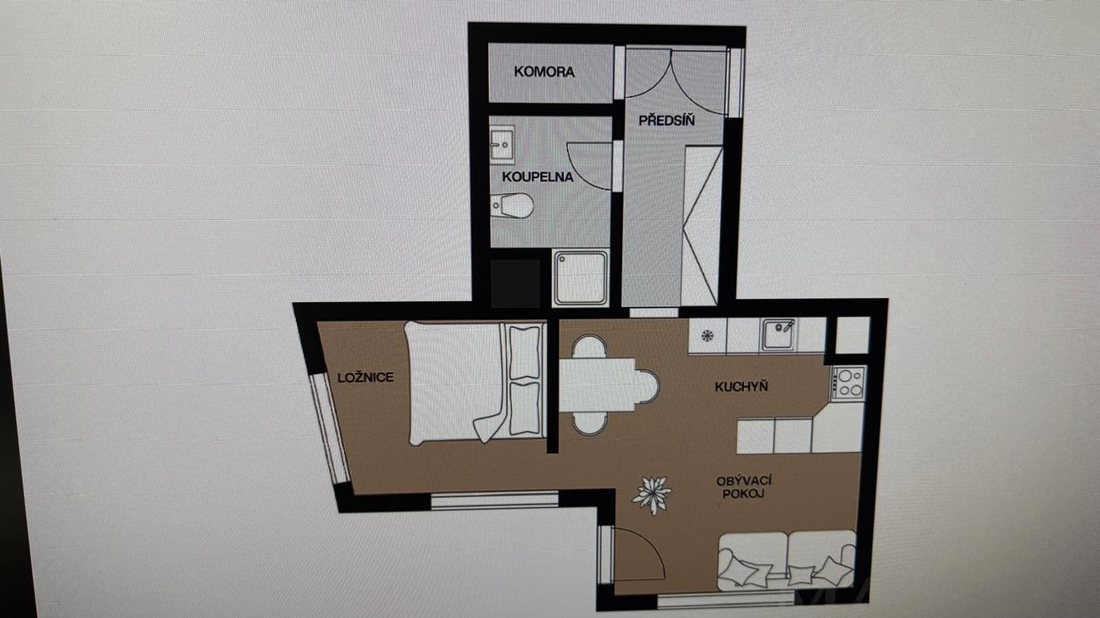 Studio flat to rent, 37 m², Stočesova, Prague, Prague Studio flat to rent, 37 m², Stočesova, Prague, Prague