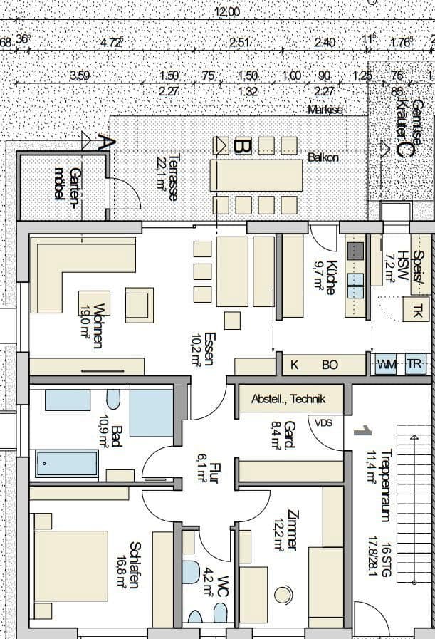 3 bedroom flat to rent, 112 m², Memmingen, Bavaria 3 bedroom flat to rent, 112 m², Memmingen, Bavaria