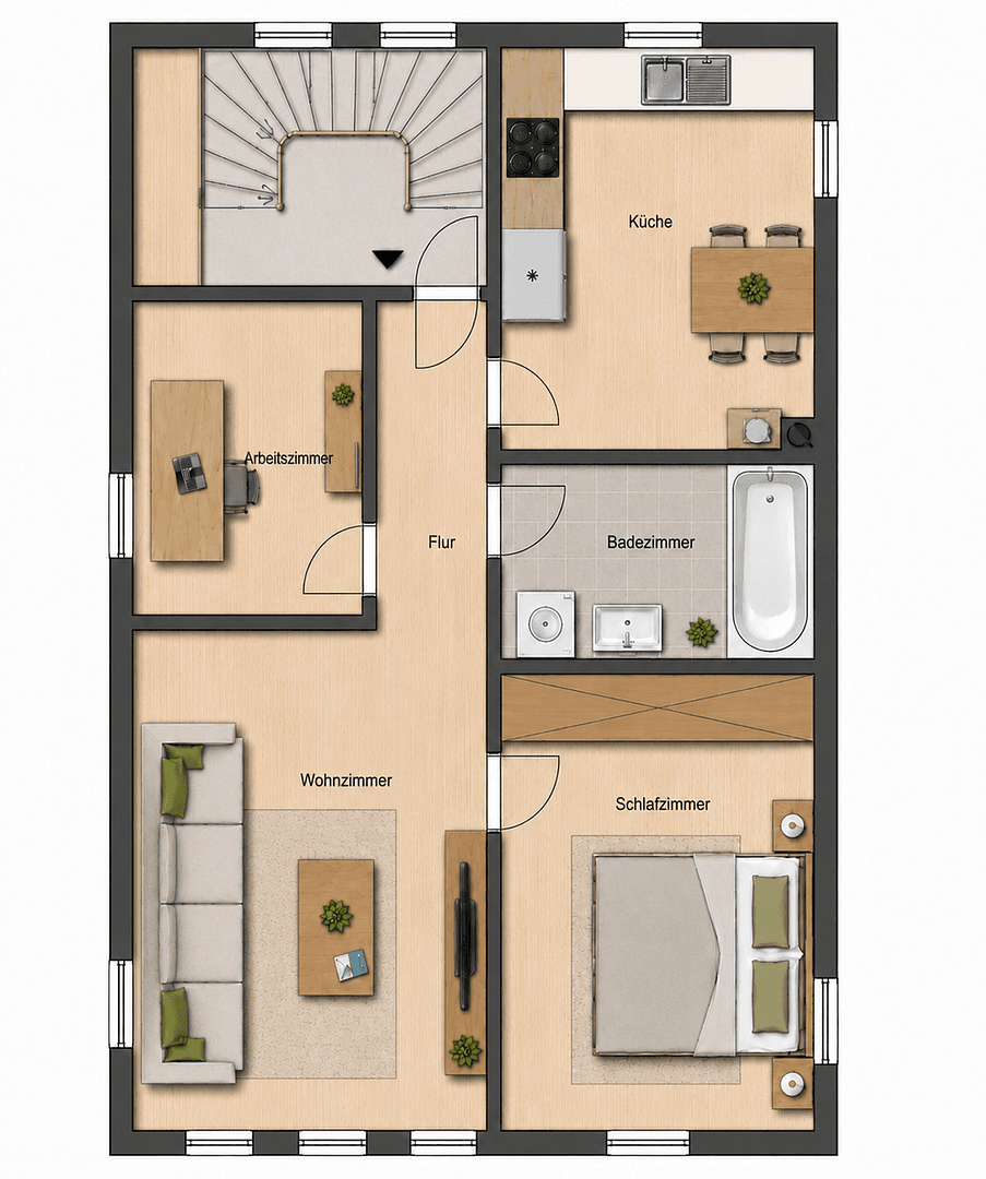 3 bedroom flat to rent, 64 m², Hechingen, Baden-Württemberg 3 bedroom flat to rent, 64 m², Hechingen, Baden-Württemberg