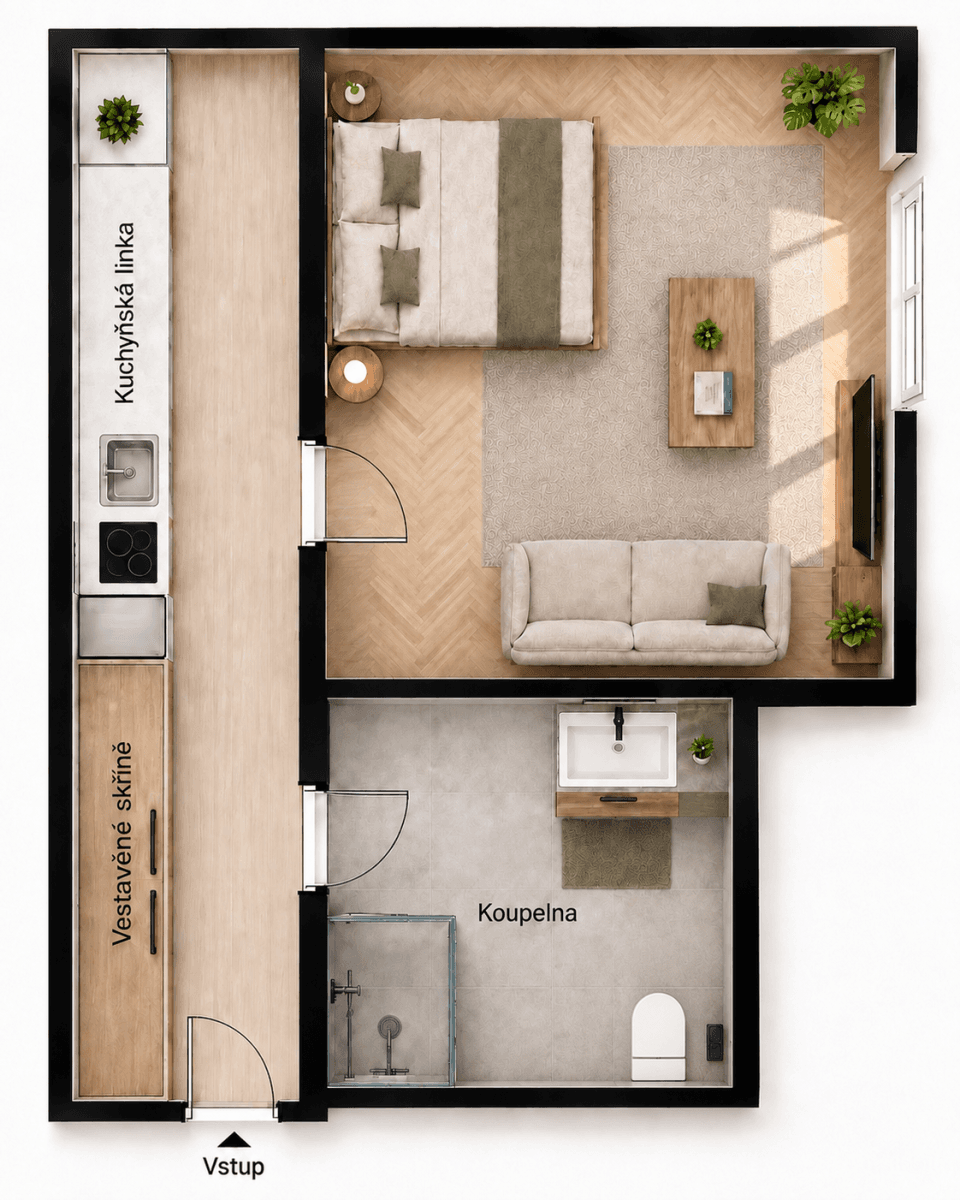 Studio flat to rent, 33 m², Gorazdovo náměstí, Olomouc, Olomoucký Region Studio flat to rent, 33 m², Gorazdovo náměstí, Olomouc, Olomoucký Region