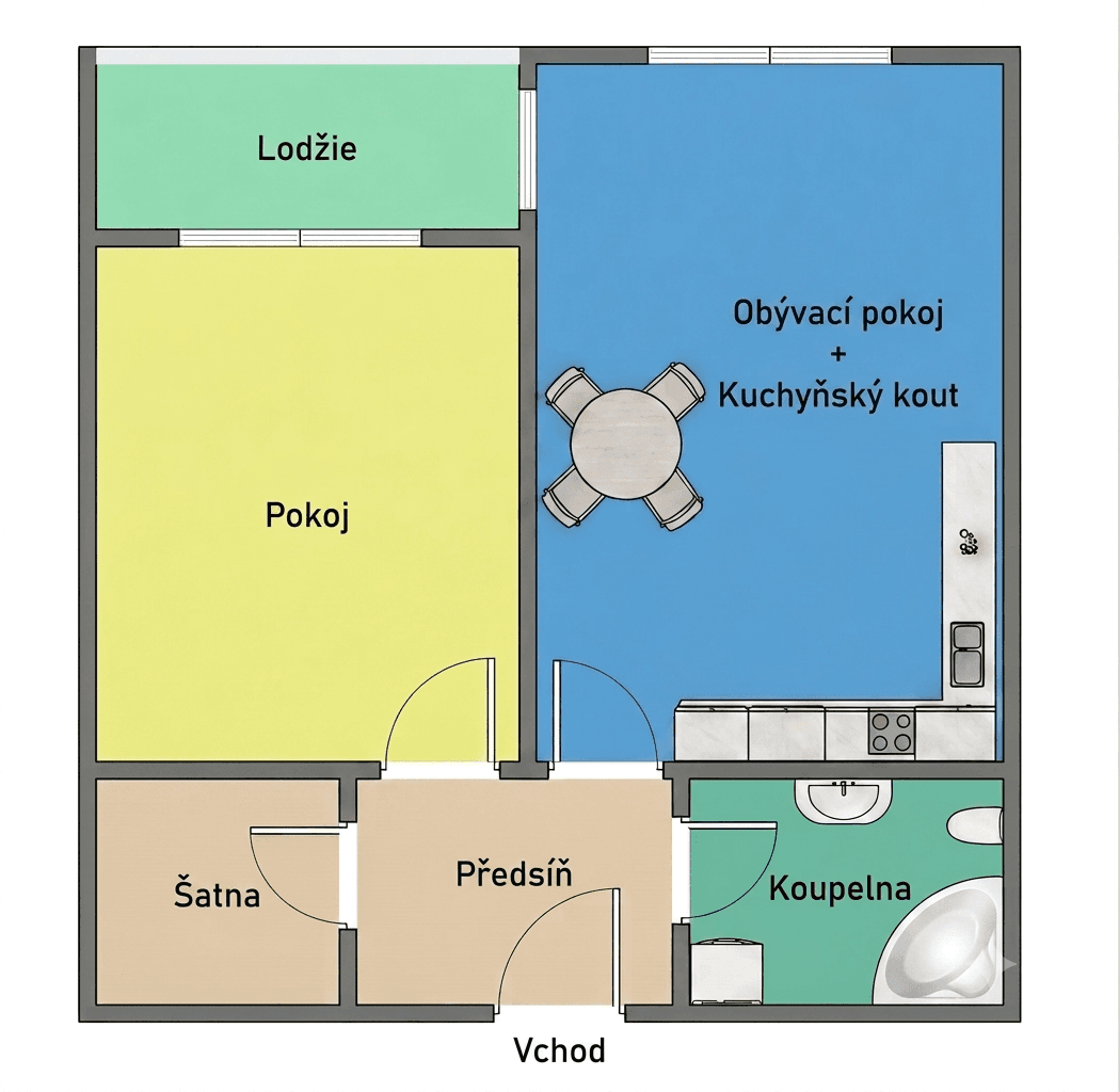 1 bedroom with open-plan kitchen flat to rent, 55 m², Špačková, Plzeň, Plzeňský Region 1 bedroom with open-plan kitchen flat to rent, 55 m², Špačková, Plzeň, Plzeňský Region