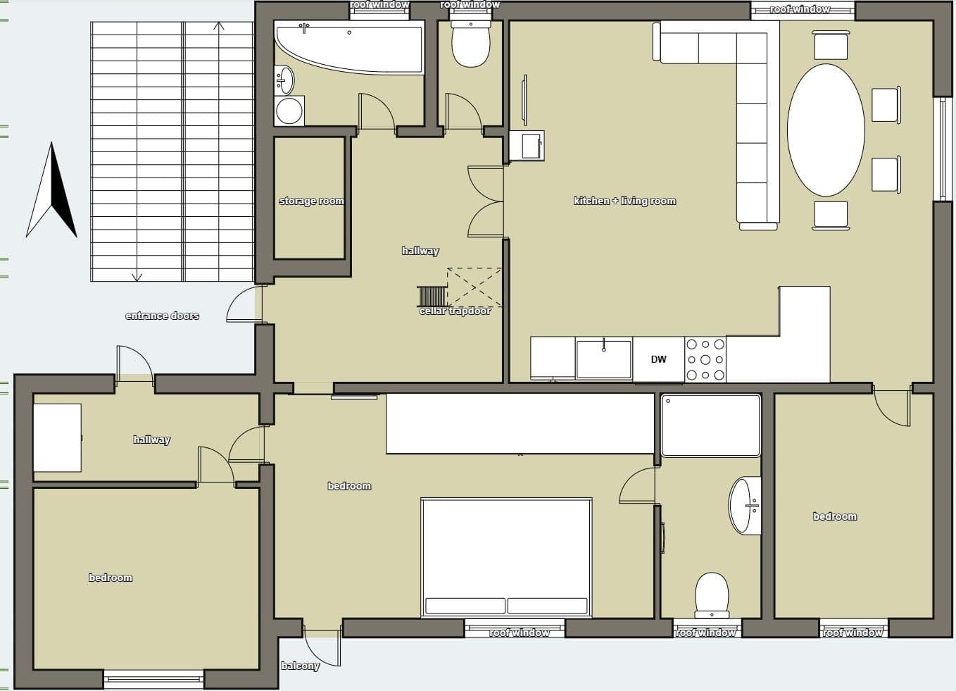 3 bedroom with open-plan kitchen flat to rent, 74 m², Politických vězňů, Horoměřice, Středočeský Region 3 bedroom with open-plan kitchen flat to rent, 74 m², Politických vězňů, Horoměřice, Středočeský Region