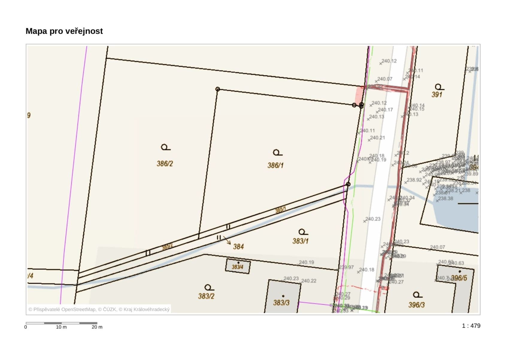 plot for sale, 1,331 m², Lhota pod Libčany, Královéhradecký Region plot for sale, 1,331 m², Lhota pod Libčany, Královéhradecký Region