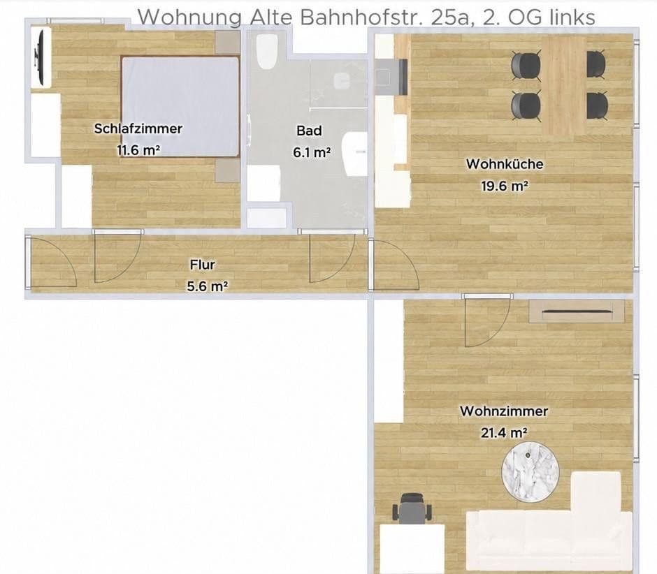 1 bedroom with open-plan kitchen flat to rent, 54 m², Alte Bahnhofstr. 25a, Bochum, North Rhine-Westphalia 1 bedroom with open-plan kitchen flat to rent, 54 m², Alte Bahnhofstr. 25a, Bochum, North Rhine-Westphalia