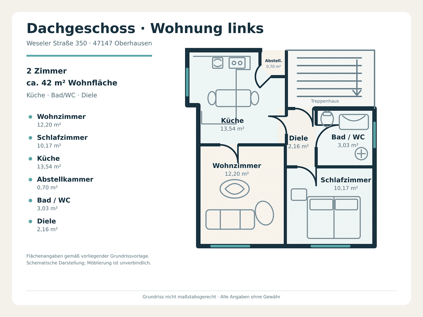 2 bedroom flat to rent, 43 m², Oberhausen, North Rhine-Westphalia 2 bedroom flat to rent, 43 m², Oberhausen, North Rhine-Westphalia