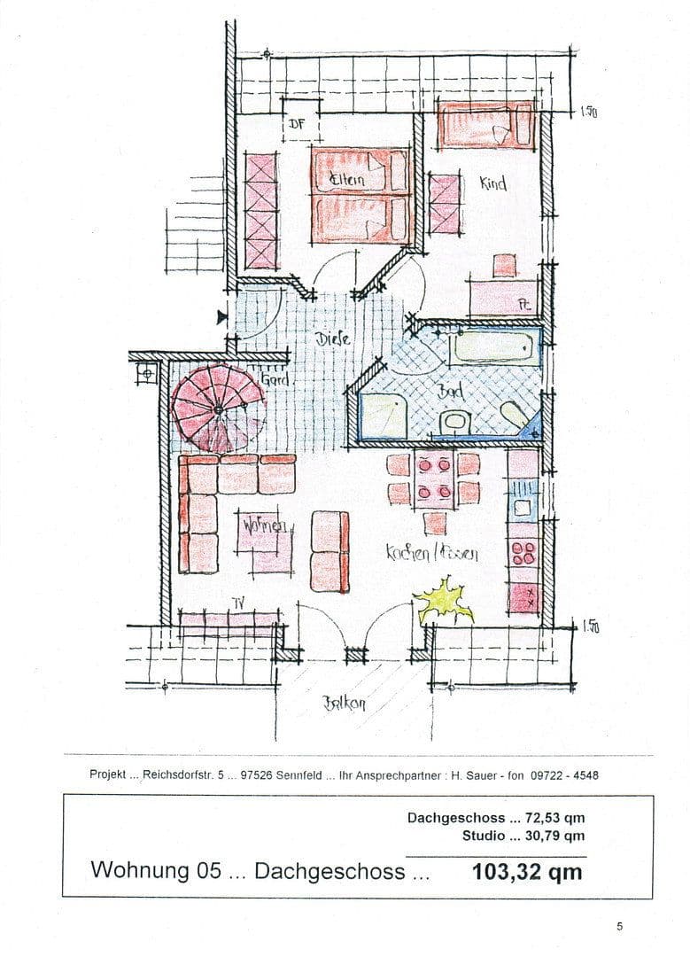 4 bedroom flat to rent, 103 m², Reichsdorfstraße 5, Sennfeld, Bavaria 4 bedroom flat to rent, 103 m², Reichsdorfstraße 5, Sennfeld, Bavaria