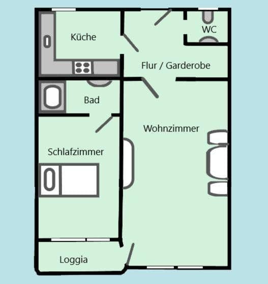 2 bedroom flat to rent, 60 m², Ludwig-Richter-Straße 2, Wunstorf, Lower Saxony 2 bedroom flat to rent, 60 m², Ludwig-Richter-Straße 2, Wunstorf, Lower Saxony