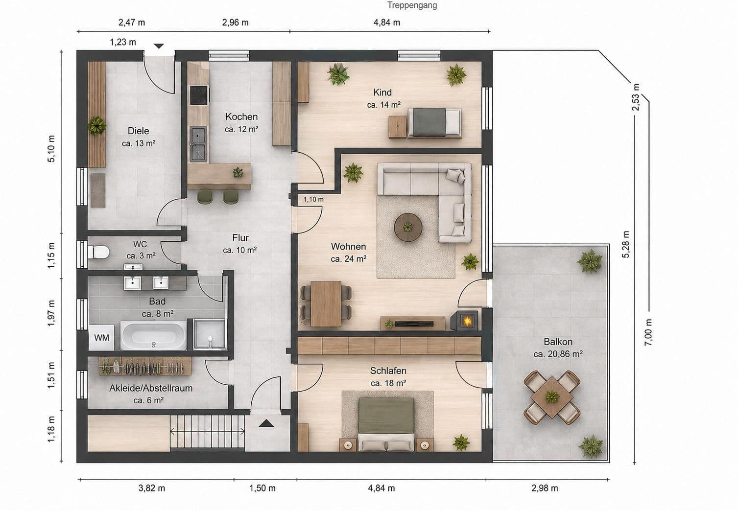 2 bedroom with open-plan kitchen flat for sale, 118 m², Auenwald, Baden-Württemberg 2 bedroom with open-plan kitchen flat for sale, 118 m², Auenwald, Baden-Württemberg