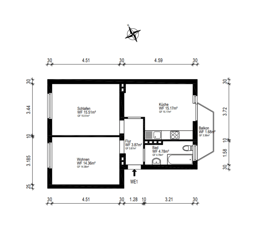 2 bedroom flat for sale, 55 m², Köln, North Rhine-Westphalia 2 bedroom flat for sale, 55 m², Köln, North Rhine-Westphalia